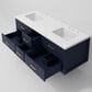 Lexora Home Castor 60" Double Bathroom Vanity in Blue with 2 cm White Cultured Marble Top and Rectangular Sinks, , large
