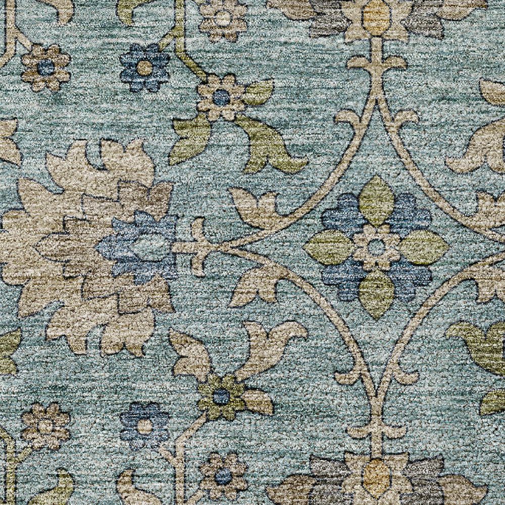 Dalyn Rug Company Silk Road Denim, Sky, Gray, Gold, Ivory and Fern 2&#39;3&quot; x 7&#39;6&quot; Runner, , large