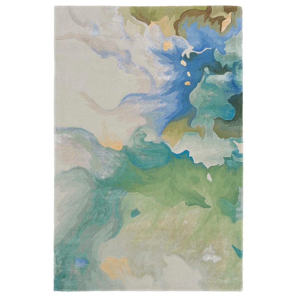 Nourison Prismatic PRS16 3"9" x 5"9" Seafoam Area Rug, , large