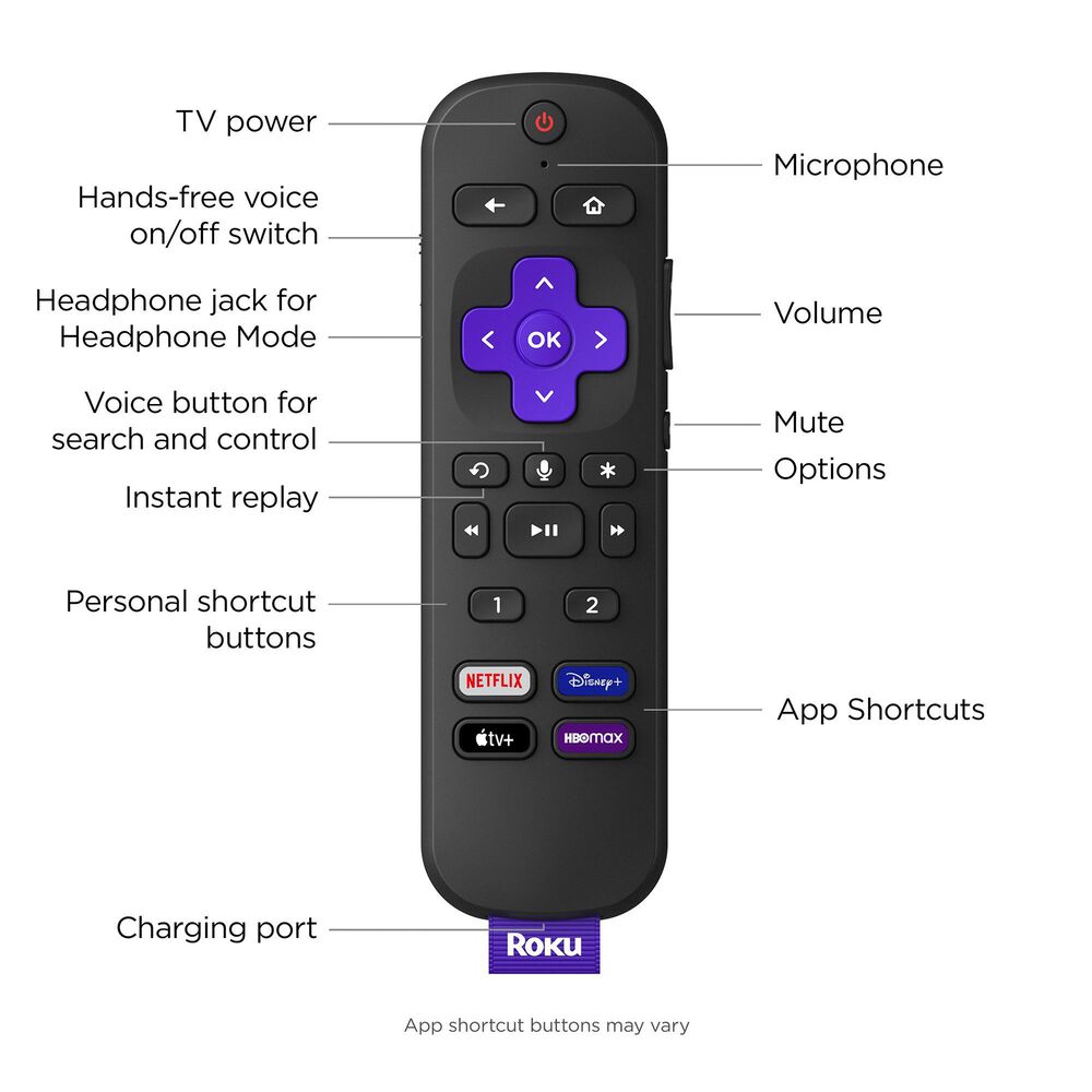 Roku 55&quot; Class Plus Series QLED 4K in Black - Smart TV, , large