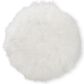 Baxton Studio Leonie Ottoman in White Faux Fur and Gold Finish, , large