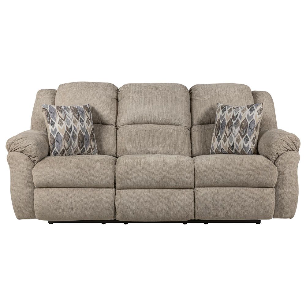 HomeStretch Newport Manual Reclining Sofa in Fawn, , large