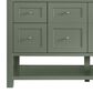 James Martin Vanities Breckenridge 60" Single Bathroom Vanity in Smokey Celadon with 3 cm White Zeus Quartz Top and Rectangular Sink, , large