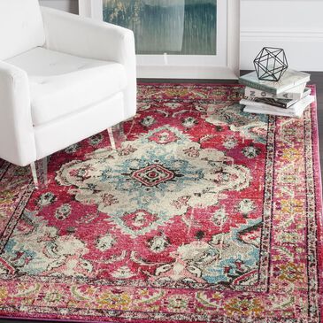 Safavieh Monaco MNC243D-5 5"1" x 7"7" Pink/Multi Area Rug, , large