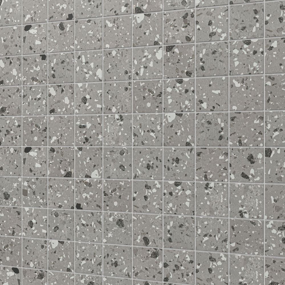 Dal-Tile Poke Smoke Flecks 3" x 3" Straight Joint on 12" x 12" Porcelain Mosaic Sheet, , large