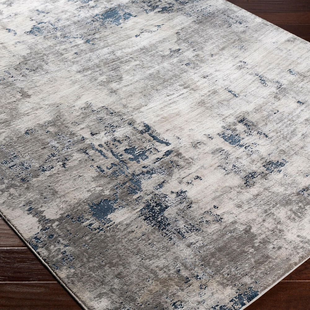 Surya Aisha 6&#39;7&quot; x 9&#39;6&quot; Charcoal, Light Gray, Blue and Off-White Area Rug, , large