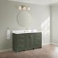37B Lucerne 60" Single Bathroom Vanity in Deep Olive Green with Marble Top and Backsplash, , large