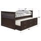Forest Grove Twin Bed with Trundle in Dark Cappuccino, , large