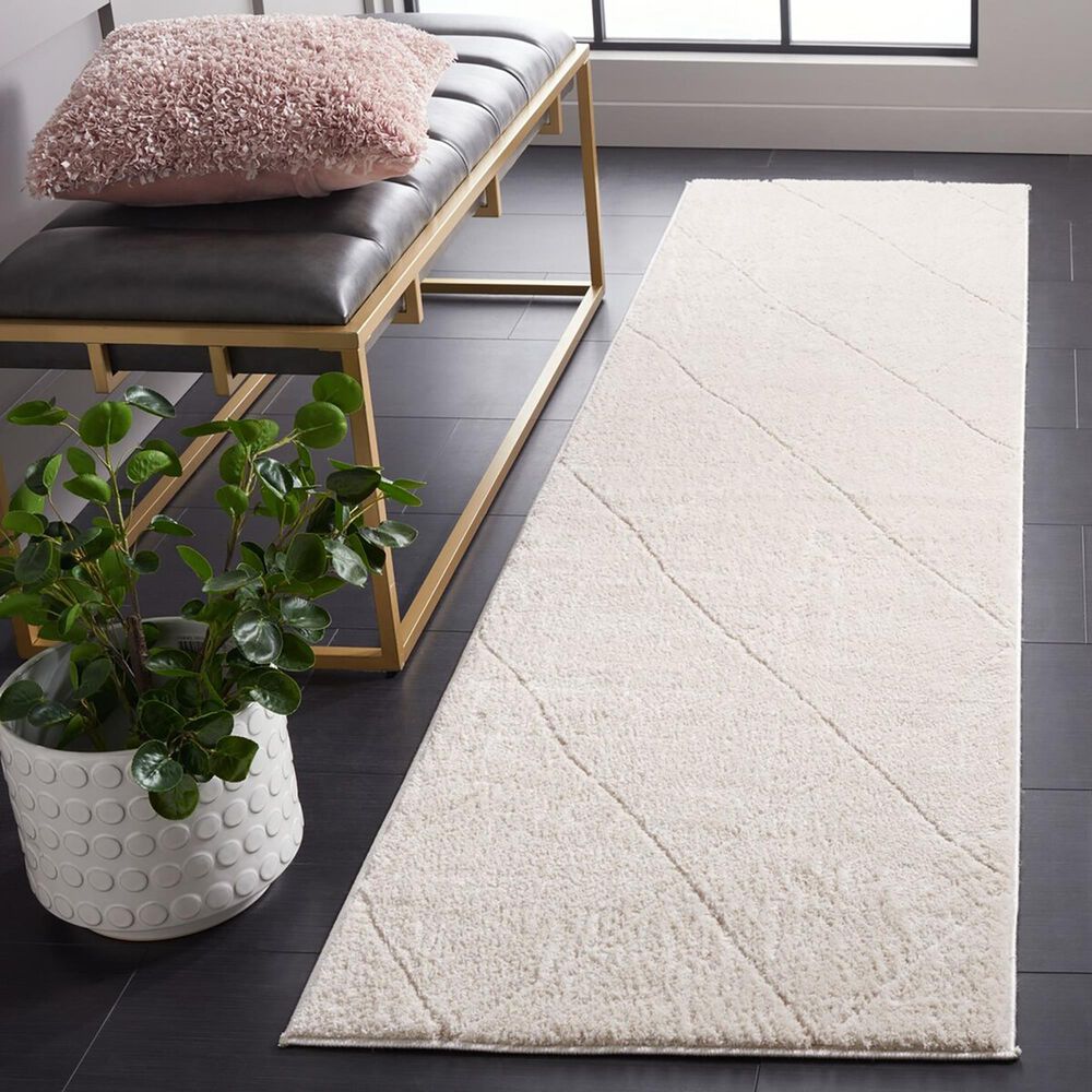 Safavieh Melody Geometric 2&#39;2&quot; x 8&#39; Ivory and Beige Runner, , large
