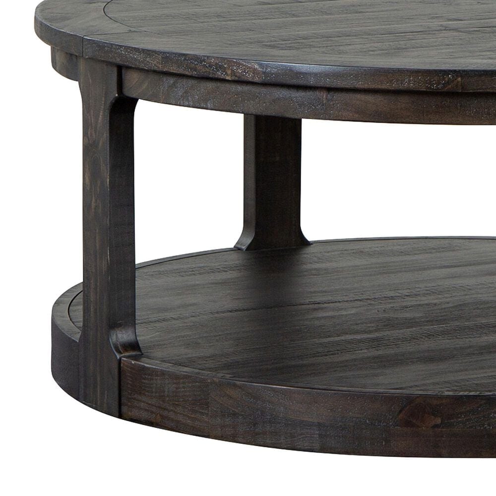 Nicolette Home Boswell Round Cocktail Table with Caster in Peppercorn, , large