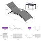 HOMLUX 3-Piece Oversized Patio Chaise Lounge Set in Grey, , large