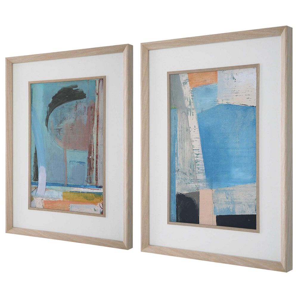 Uttermost Brilliant Clouds 29&quot; x 15&quot; Abstract Print in Natural &#40;Set of 2&#41;, , large
