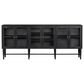 Slatehouse Linsey 6-Door Sideboard in Black and Clear, , large