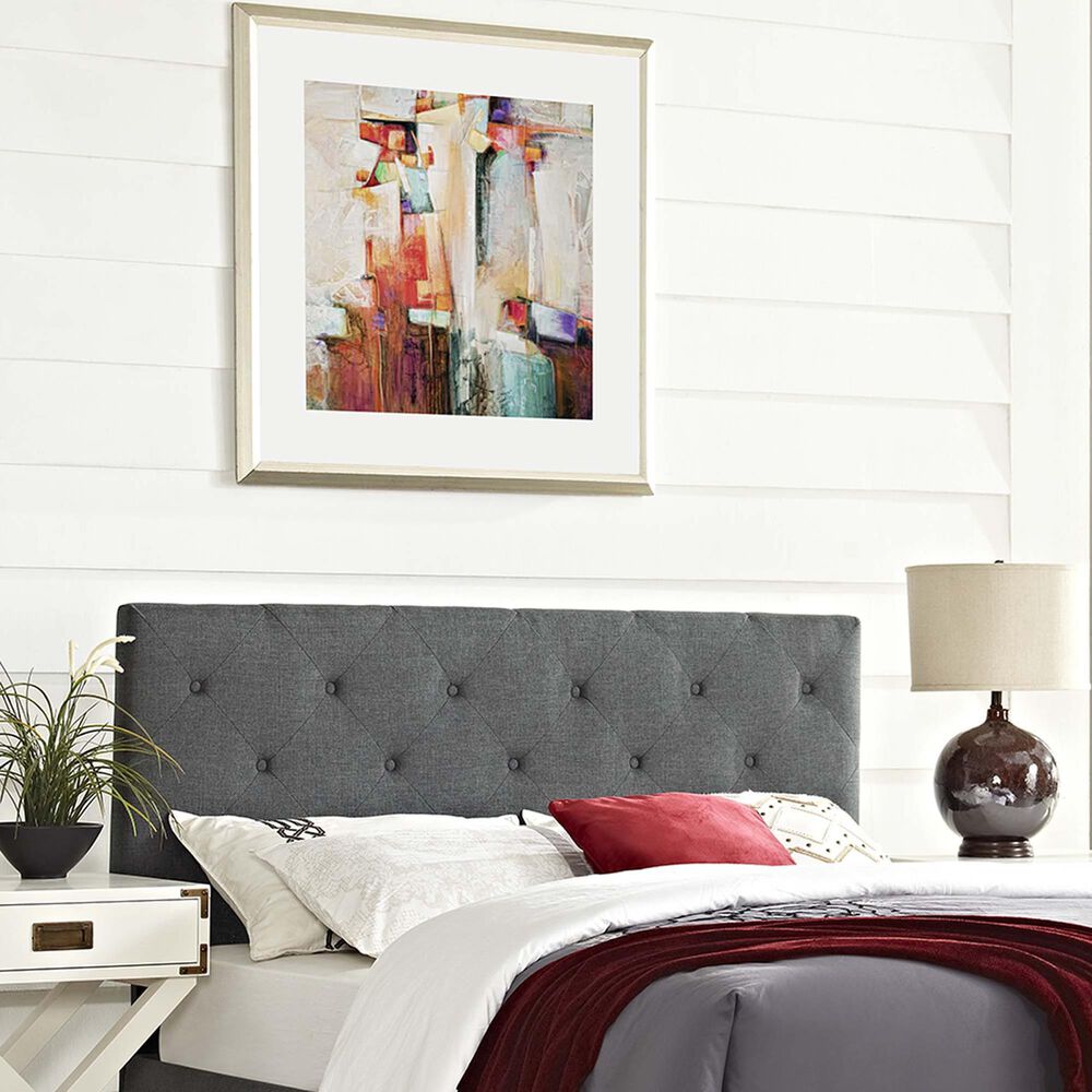 Modway Terisa Upholstered Fabric King Headboard in Gray, , large