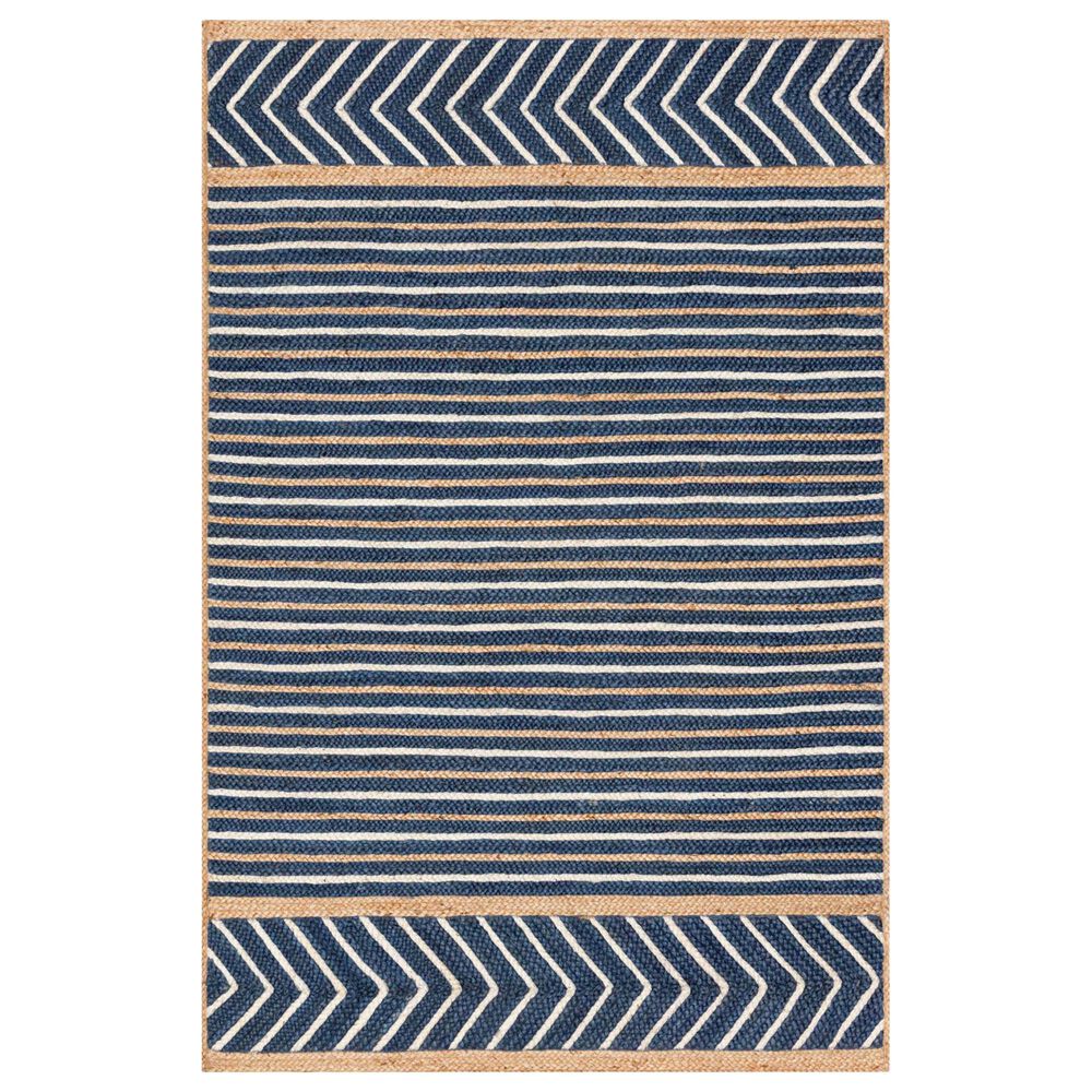 ED Ellen DeGeneres Crafted by Loloi Redondo REO-02 2"3" x 9"9" Denim and Natural Runner, , large