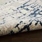 Nourison Twilight 12" x 15" Ivory and Navy Area Rug, , large