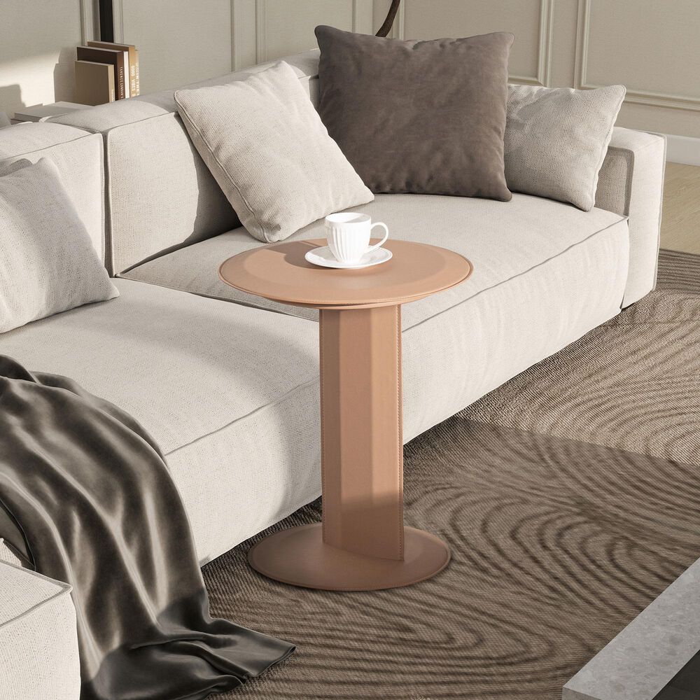 Jennifer Taylor Home Mode Side Table in Saddle Brown, , large