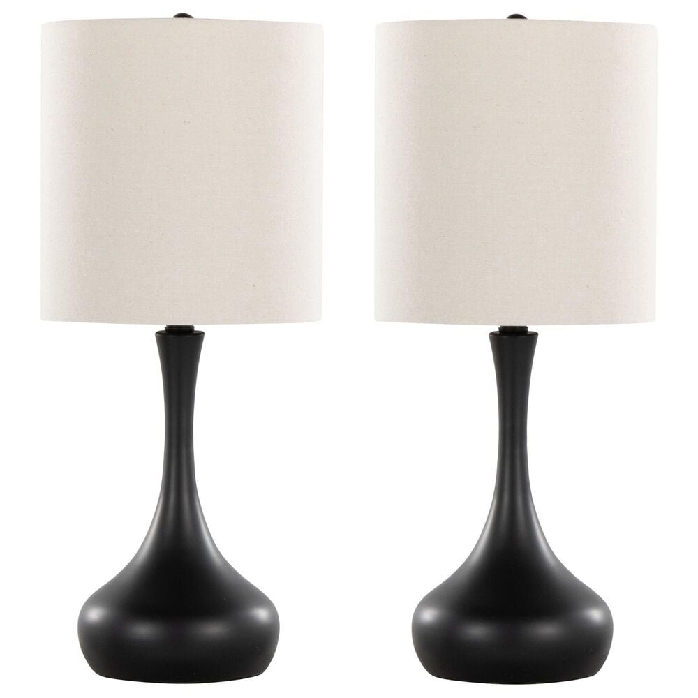 LumiSource Genie Metal Table Lamp in Matte Black (Set of 2), , large