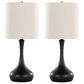 LumiSource Genie Metal Table Lamp in Matte Black (Set of 2), , large