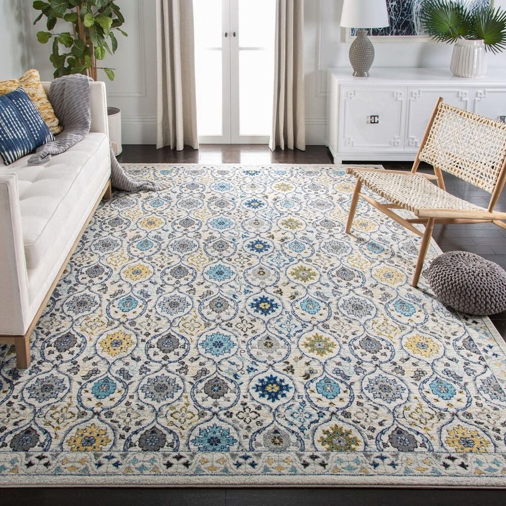 Safavieh Evoke EVK210C 10&#39; x 14&#39; Ivory and Blue Area Rug, , large