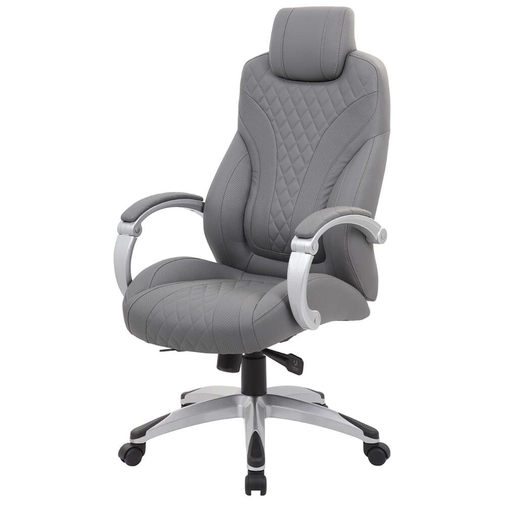 Regal Co. Executive Chair with Gray Cushion in Silver, , large