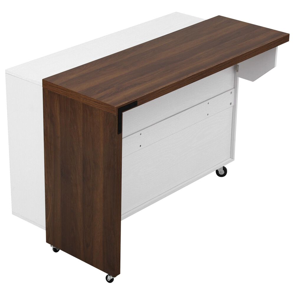 HOMLUX 102" Kitchen Island with Extendable Dining Table in White, , large