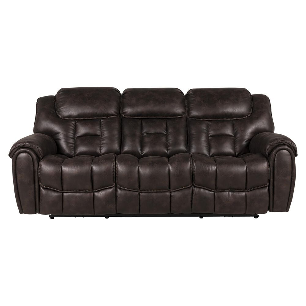 Oxford Furniture Cheers Power Reclining Sofa with Power Headrest in Cowboy Dark Brown, , large