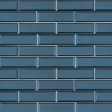 MS International Tahiti Beveled Blue 2.5" x 8" Glass Tile, , large