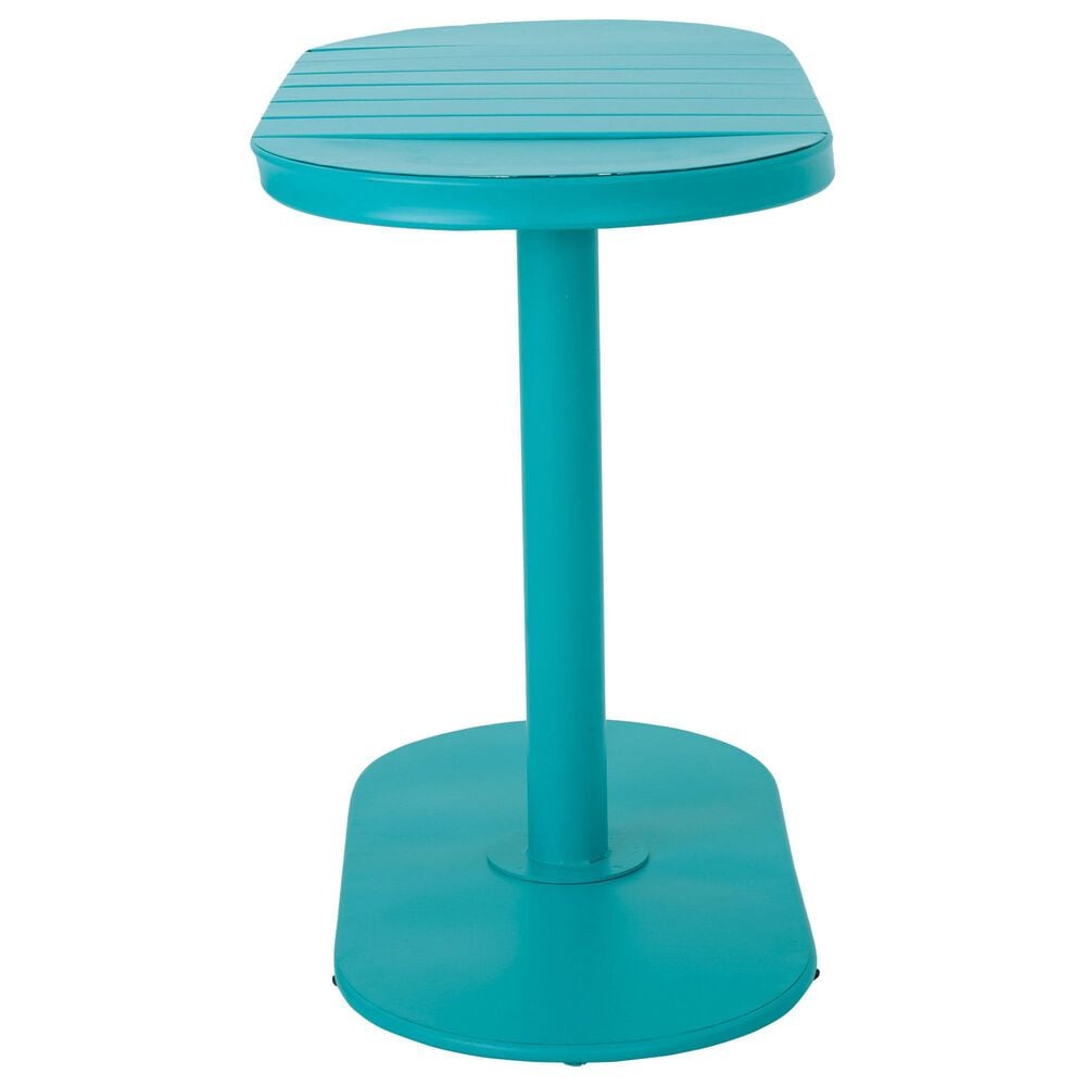 Hearth and Haven Santa Monica 3-Piece Outdoor Bistro Set in Teal, , large