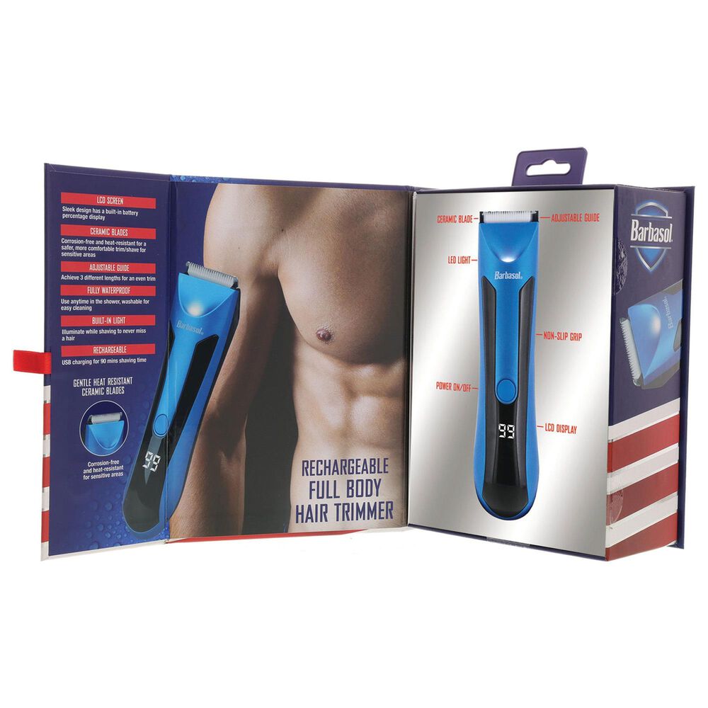 Barbosal Body Hair Trimmer in Black and Blue, , large