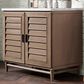 James Martin Vanities Portland 36" Single Bathroom Vanity in Whitewashed Walnut with 3 cm Carrara White Marble Top and Rectangular Sink, , large
