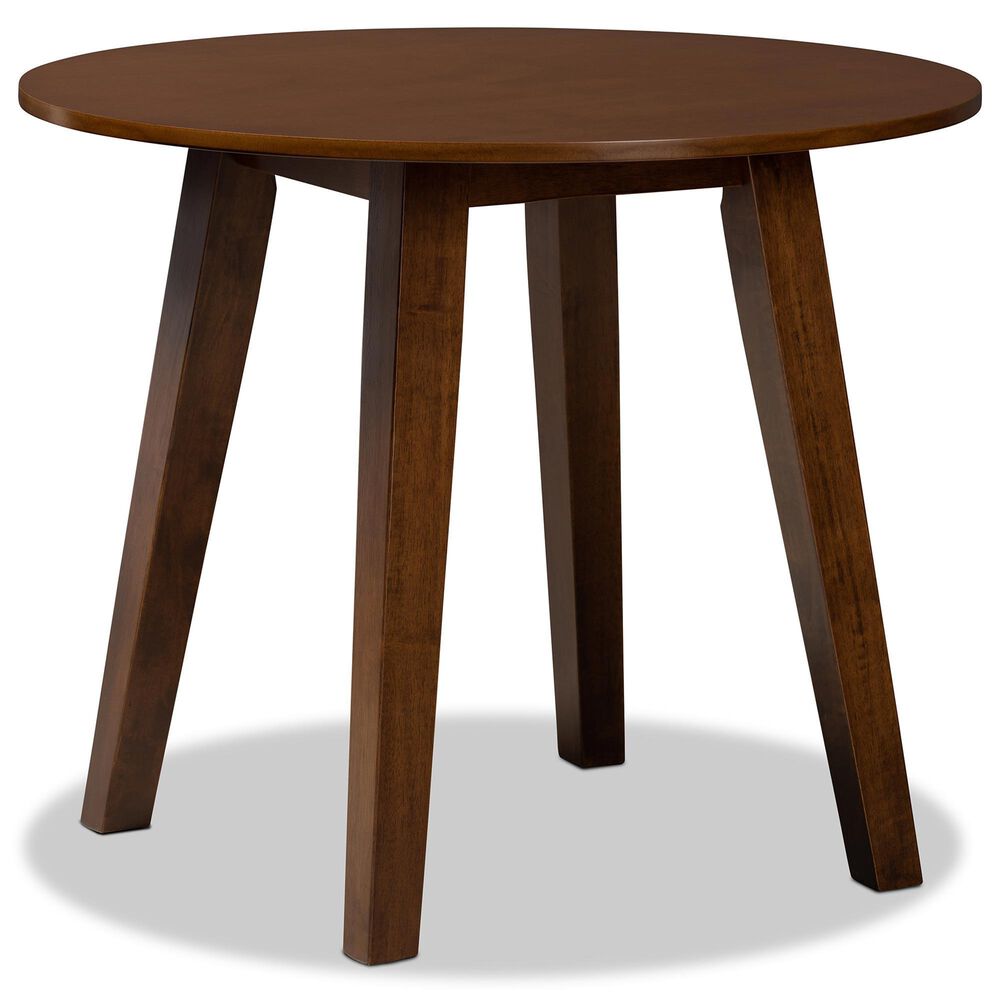 Baxton Studio Ela Dining Table in Walnut Brown - Table Only, , large