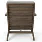 Hearth and Haven Leah 3-Piece Patio Chat Set with Gray Cushion in Brown, , large