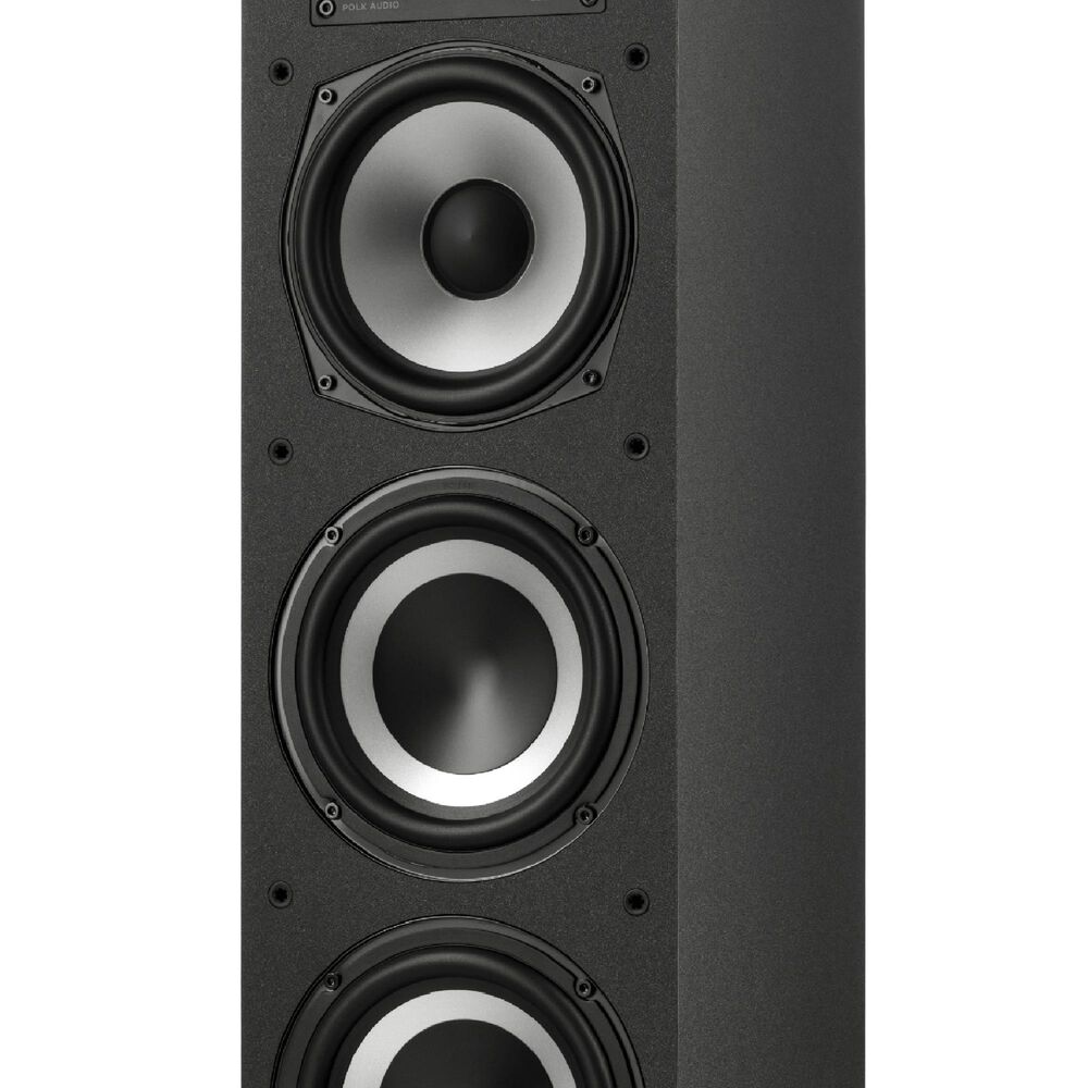 Polk 12&quot; Subwoofer + 6.5 Floorstanding Tower Speaker + 5.25 Center Channel Speaker + Denon 5.2 Channel AV 8K Receiver with HEOS Built-in in Black, , large