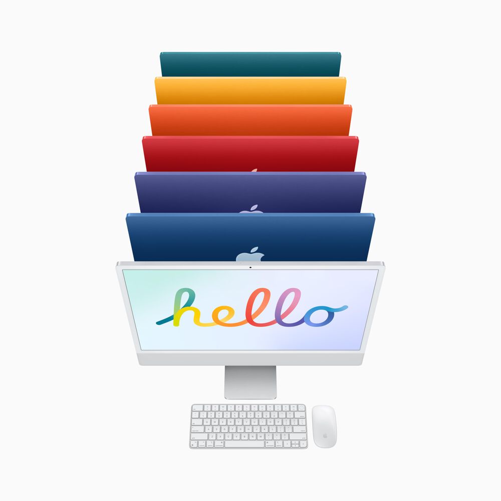 Apple 24&quot; iMac All-in-One Desktop | Apple M1 - 8GB RAM - Apple M1 8-Core - 256GB SSD in Blue, , large
