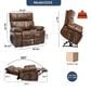 Hearth and Haven Large Power Lift Recliner in Brown, , large