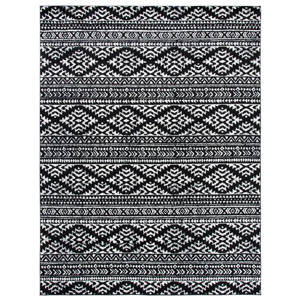 Safavieh Tulum 6" x 9" Black and Ivory Area Rug, , large