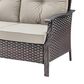 Sunwell Garden 37"H 3-Seater Outdoor Sofa with Wide Armrests and Beige Cushions in Brown, , large