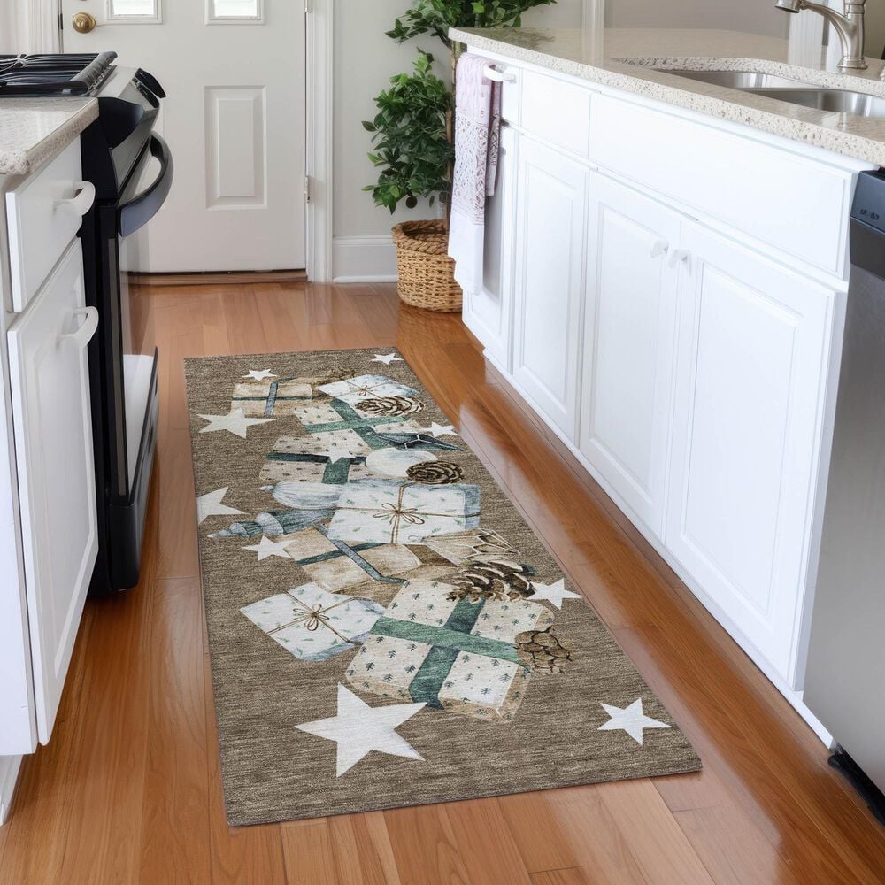 Dalyn Rug Company Wonderland WN33 2&#39;3&quot; x 7&#39;6&quot; Brown Indoor/Outdoor Runner, , large