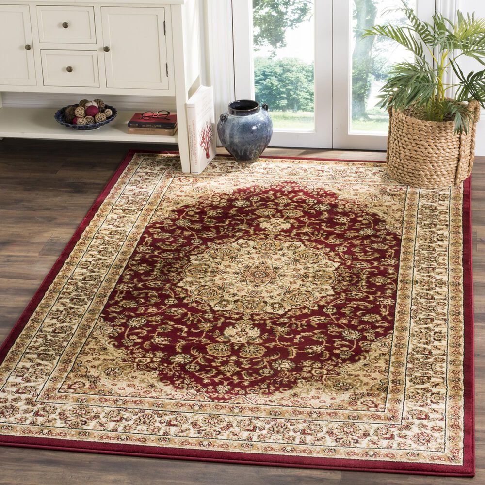 Safavieh Lyndhurst LNH222 8&#39; x 11&#39; Red and Ivory Area Rug, , large