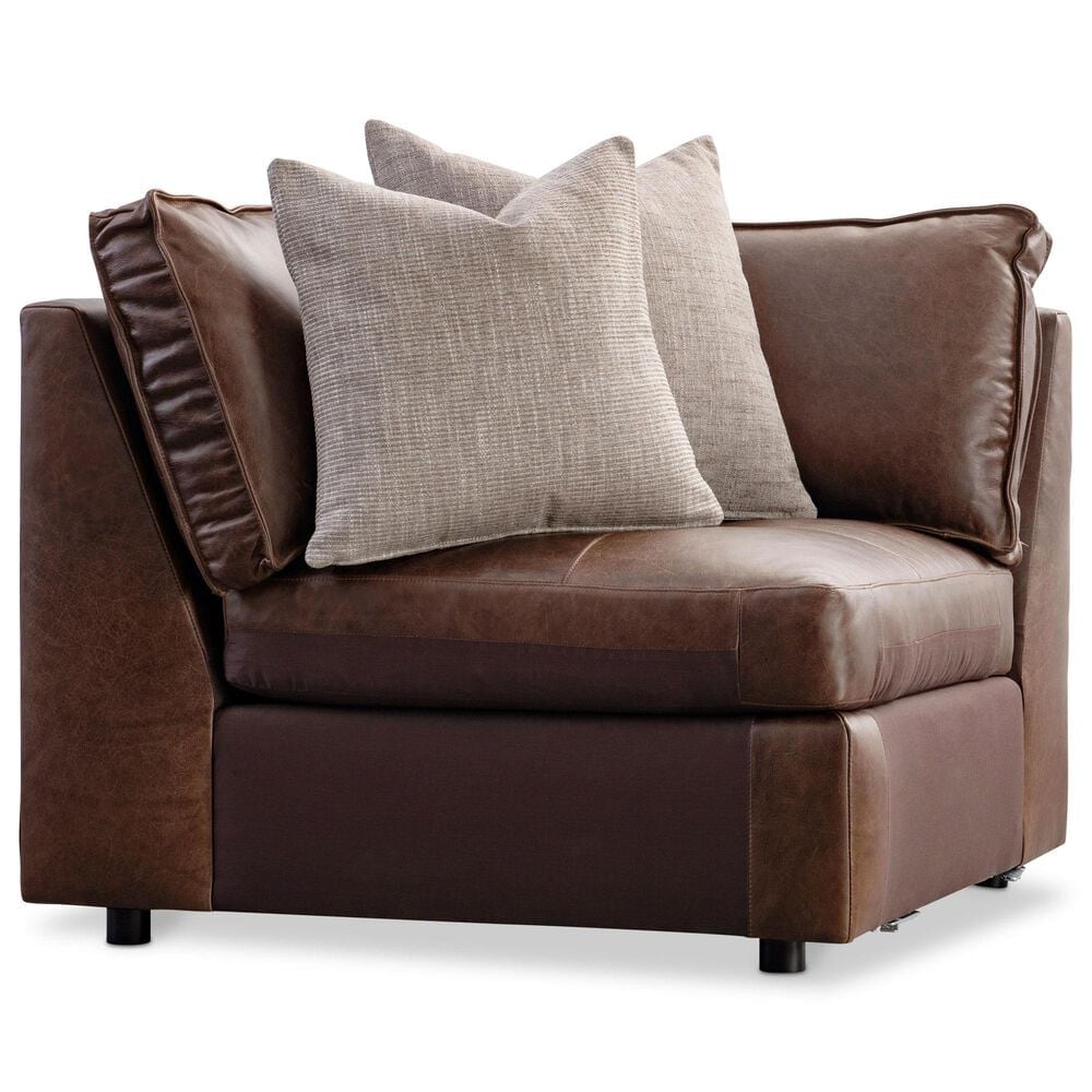 Bernhardt Nest 5-Piece Stationary Right Facing Sectional in Brown, , large