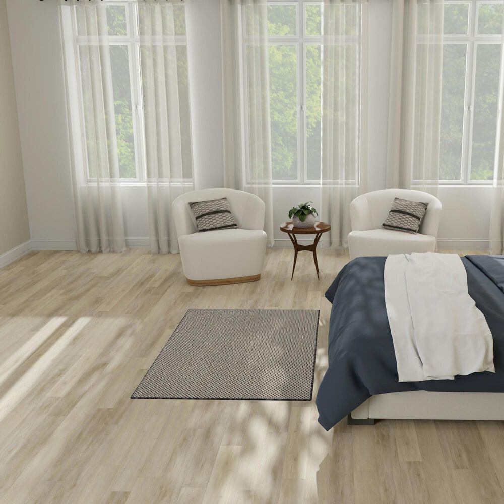 Nourison Courtyard Ivory and Charcoal 3&#39; x 5&#39; Indoor/Outdoor Area Rug, , large