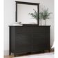 Urban Home Grace Dresser and Mirror in Raven Black, , large