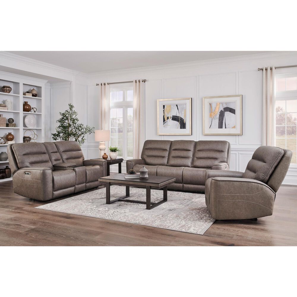Simeon Collection Lawson Power Recliner in Sydney Brunette, , large