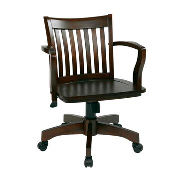 OSP Home Deluxe Wood Banker"s Chair in Espresso, , large
