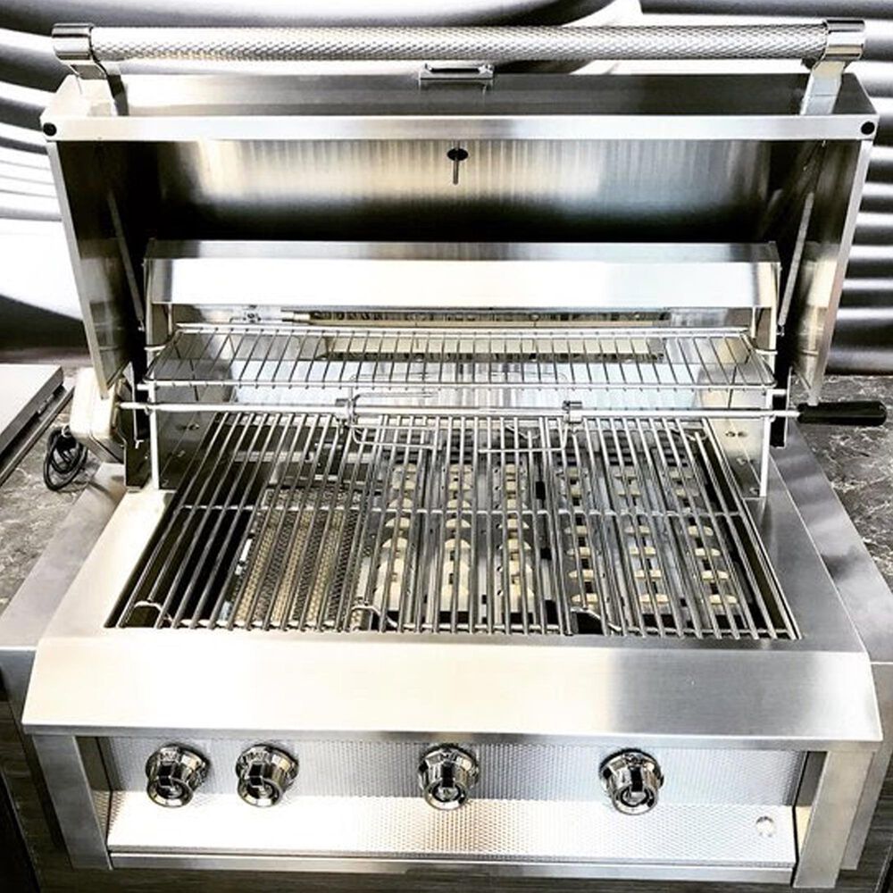 Hestan Aspire 36" Built-In Natural Gas Grill with Rotisserie in Stainless Steel, , large