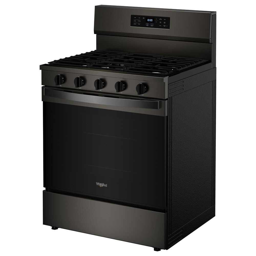 Whirlpool 5.0 Cu. Ft. Freestanding Gas Range with Air Cooking Technology in Black Stainless Steel, , large