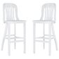 Linon Home Decor Maylen Bar Stool in Lustrous White (Set of 2), , large