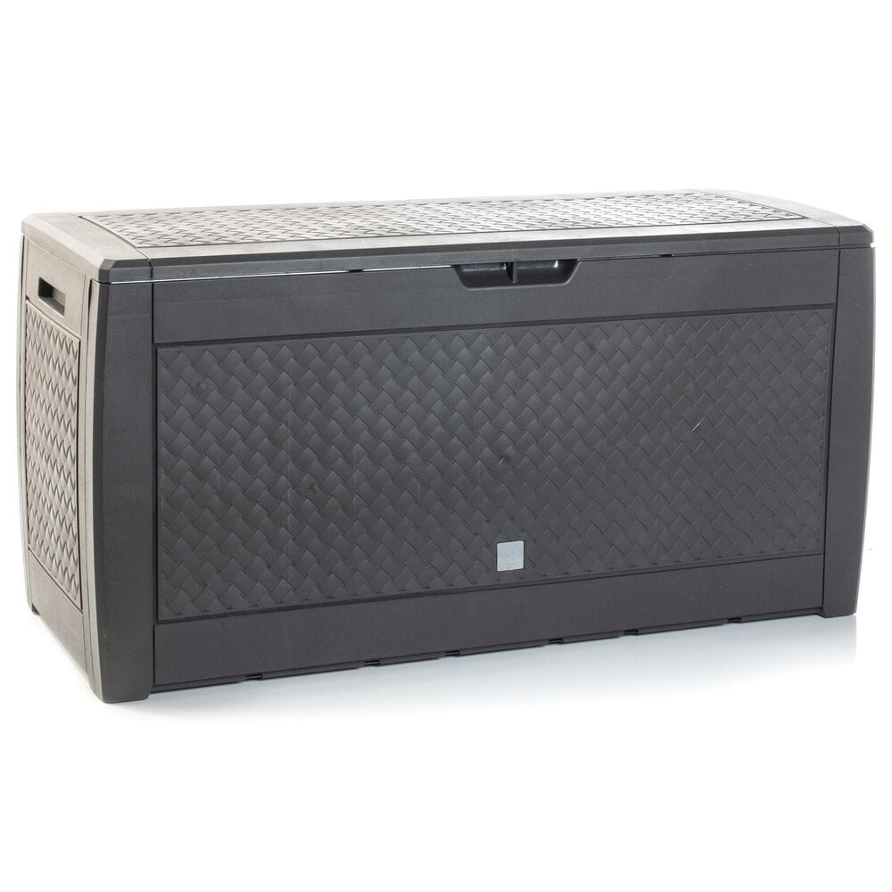 Alfresco Home Urban Matuba Home and Garden Storage Box with Wheels in Black, , large