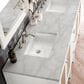 James Martin Vanities Addison 72" Double Bathroom Vanity in Glossy White with 3 cm Victorian Silver Quartz Top and Rectangular Sinks, , large